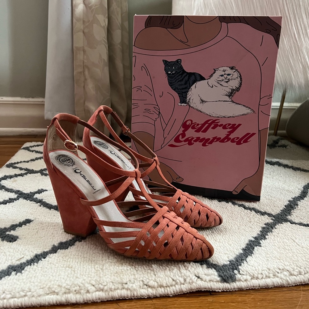 Jeffrey Campbell Pink Suede Laven Platforms Sz 8